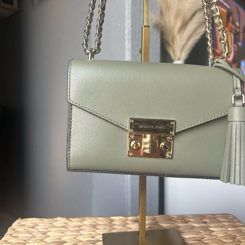 Michael Kors Sage Green Crossbody Bag - Picture 2 of 12